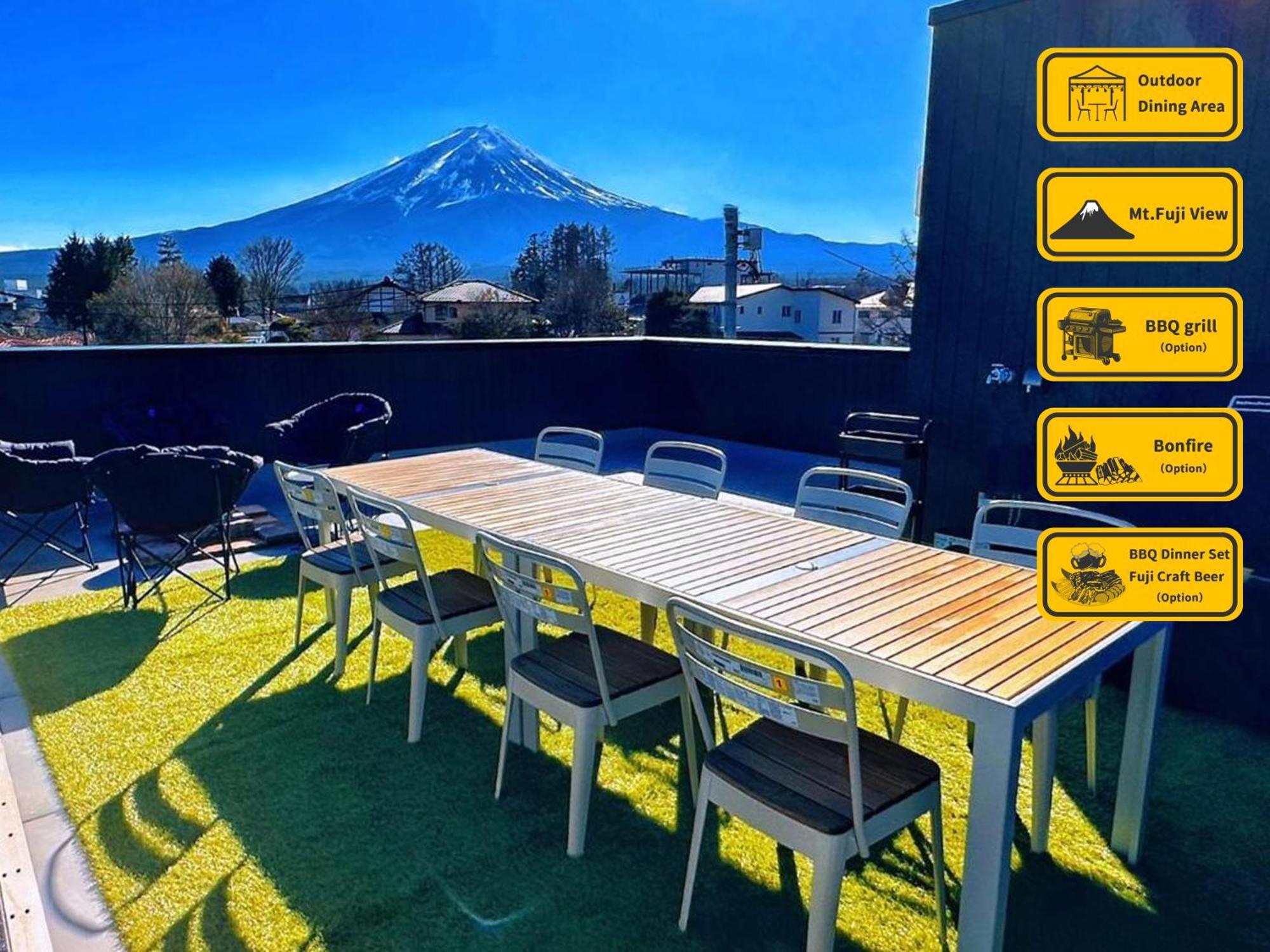 ヴィラ山間堂 Terrace Villa Bbq Bonfire Fuji View Annovillas Fujikawaguchiko Extérieur photo